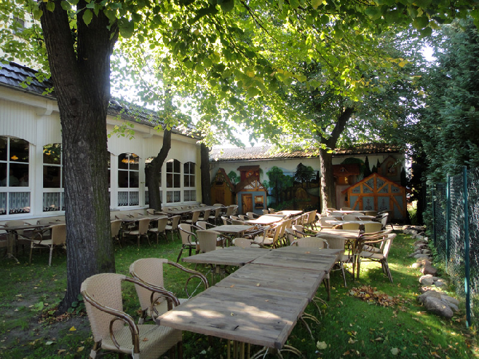 Gartenbereich Restaurant Hotel Bleske