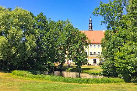 Bild Schlossinsel Lübben mit Wasserspielplatz