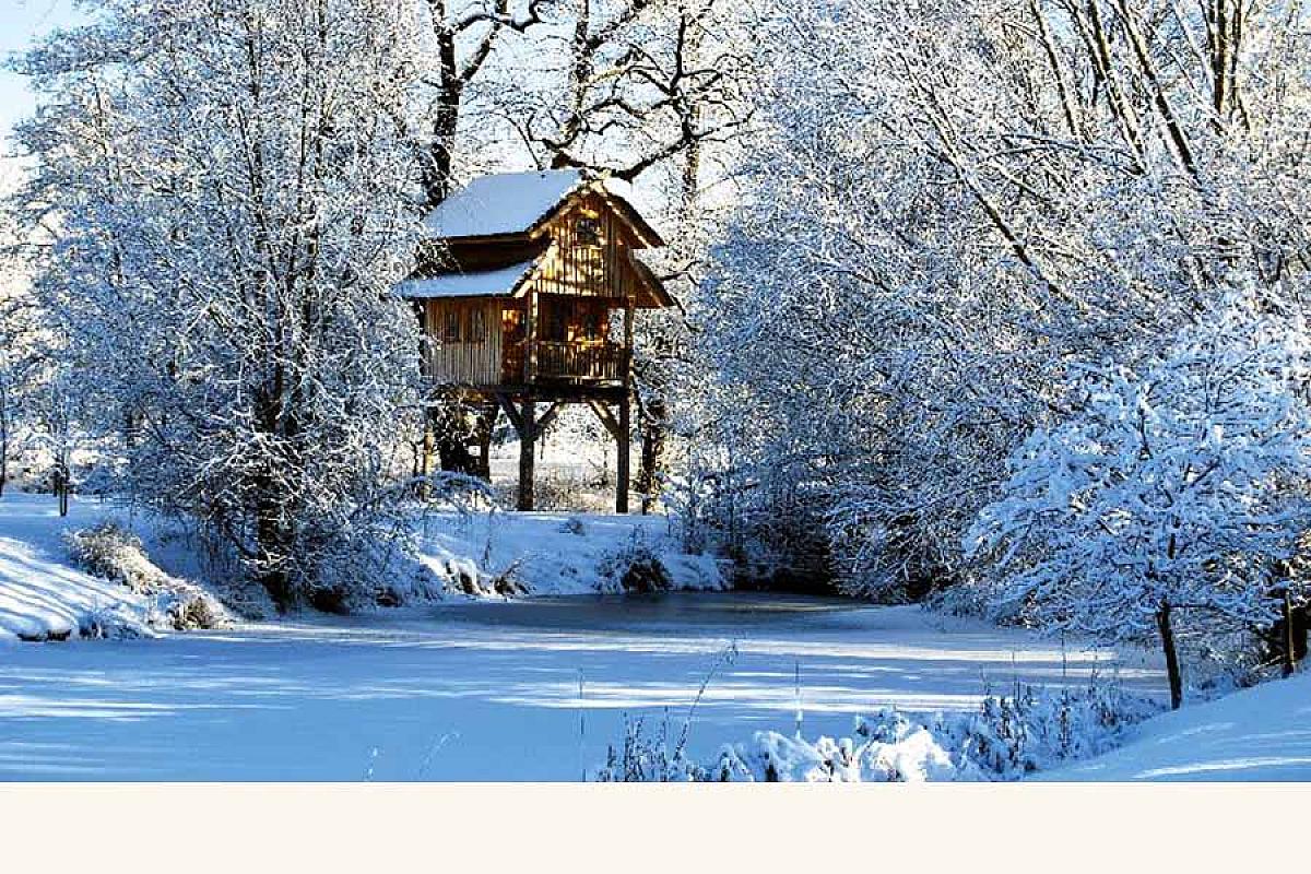 SPREEWALDRESORT „Seinerzeit" - Seinerzeit_Baumhaus_im_Winter