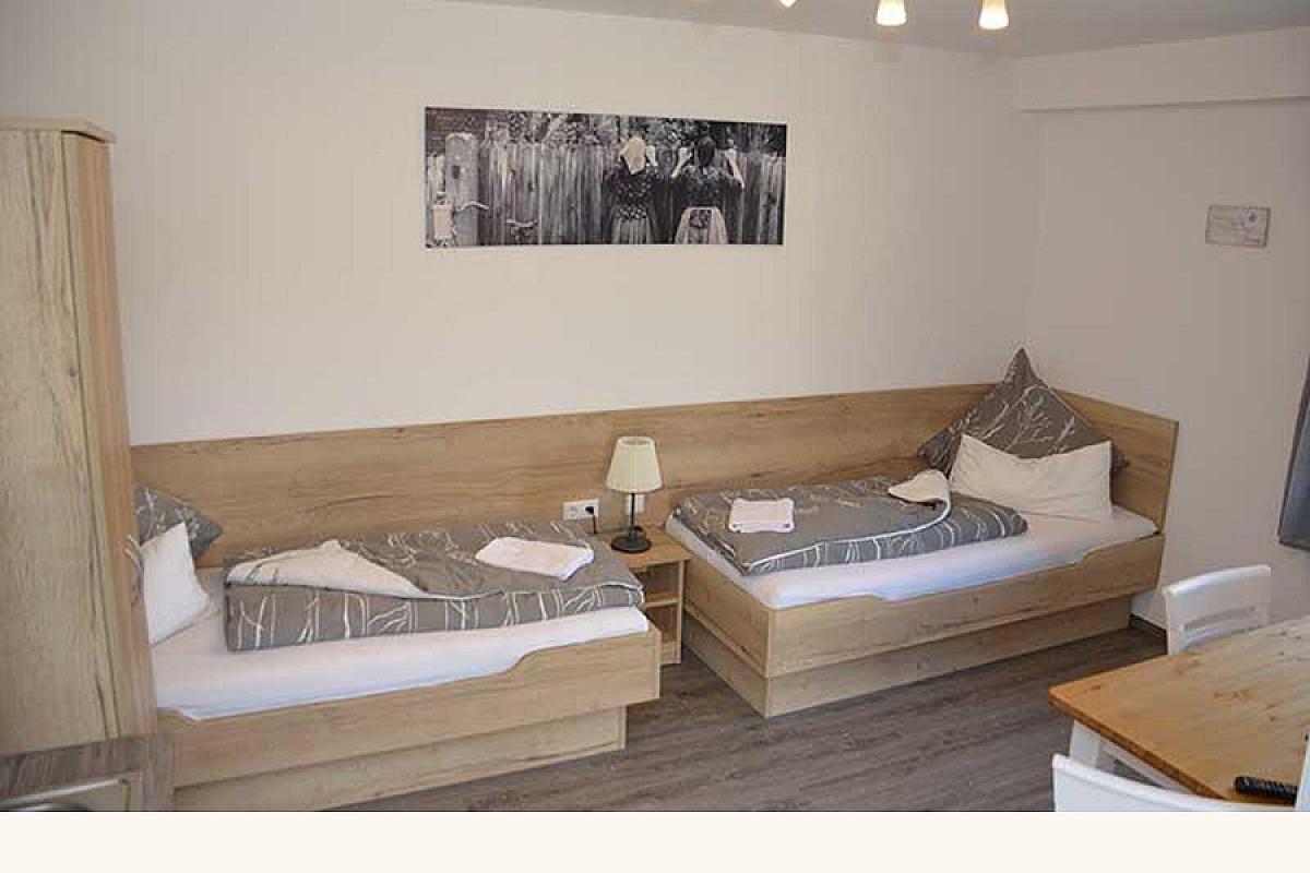 Spreewaldpension Hahn - pension-hahn-einzelbetten-schlafbereich