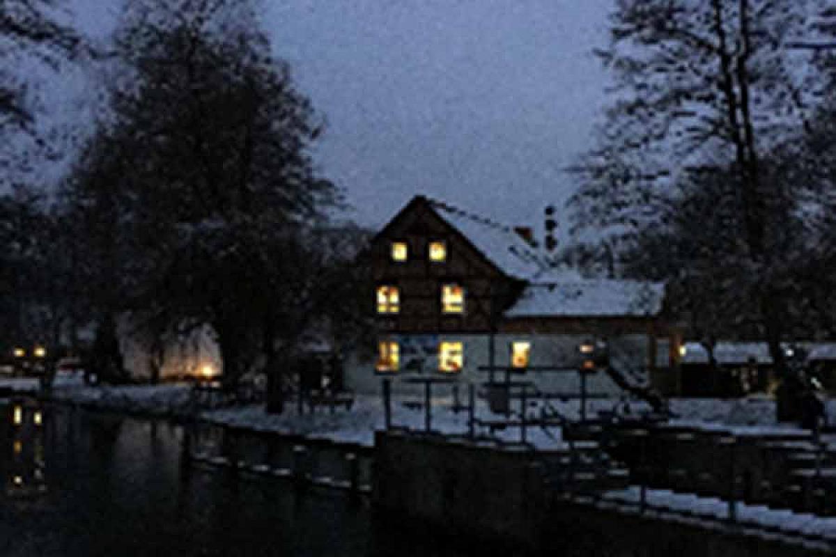 Gasthaus Dubkow Mühle - DM_Daemmerung_Winter